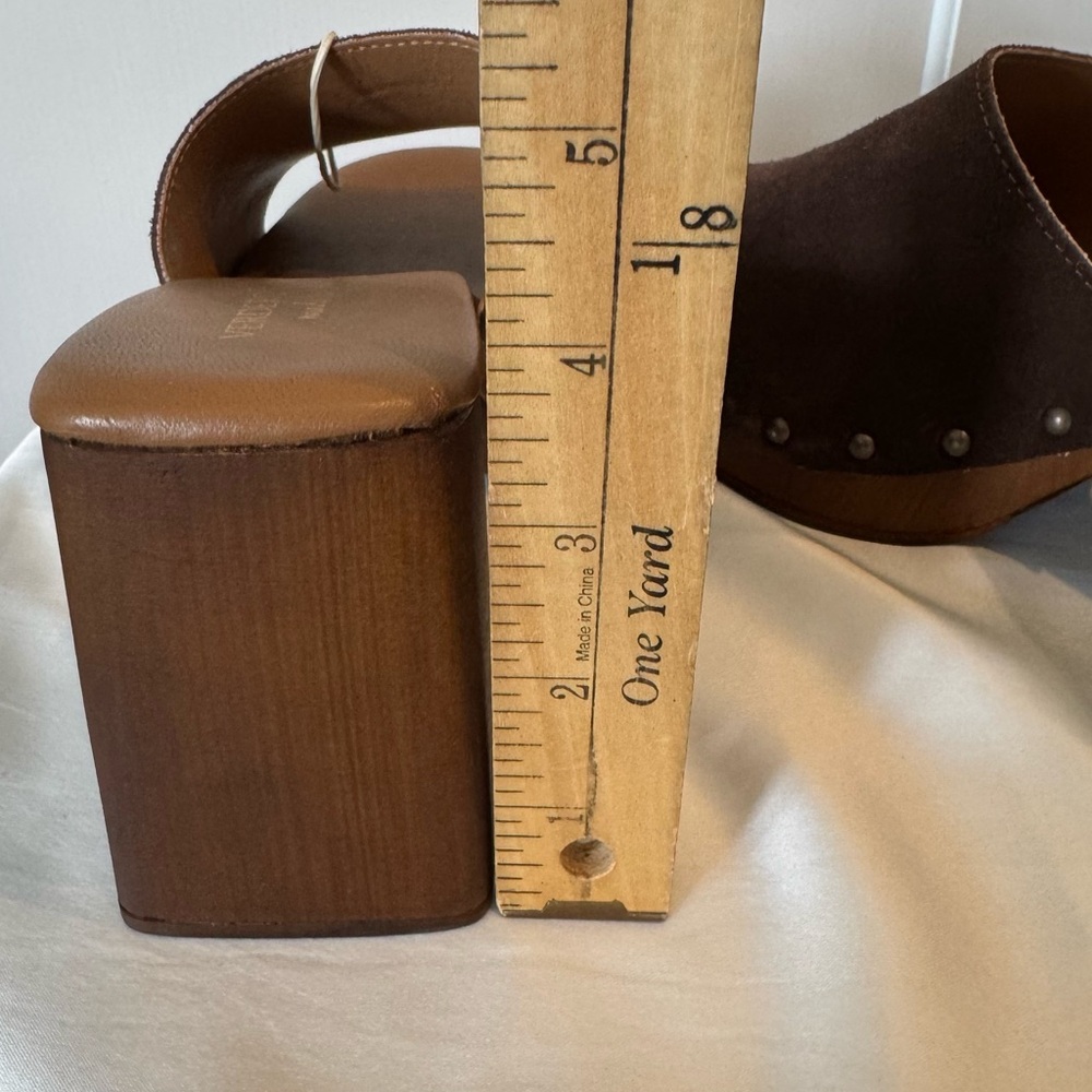 Italian Suede Genuine Leather Sandals Brown EU 41/US 9.5 NWT VERDEROSMARINO NEW - Picture 9 of 13